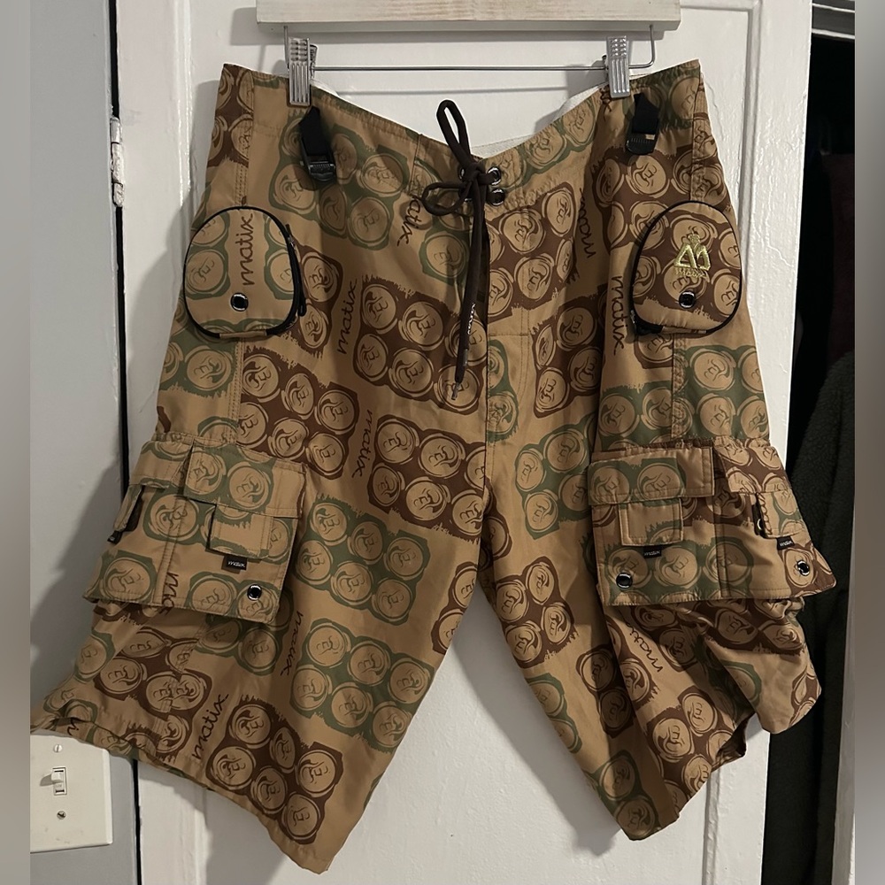 Matix Tan and Brown Cargo Shorts